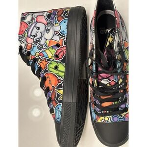 RAAD Shop Colorful Streetwear Cartoon High Top Sneakers Canvas Shoes Size 10M